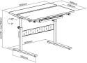 Fun Desk Colore Grey biurko regulowane białe szare Fun Desk Colore Grey biurko regulowane białe szare