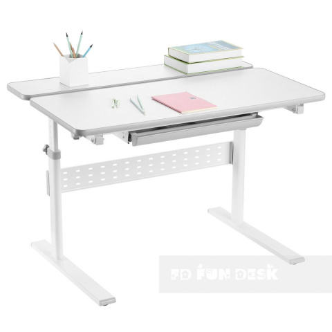 Fun Desk Colore Grey biurko regulowane białe szare Fun Desk Colore Grey biurko regulowane białe szare