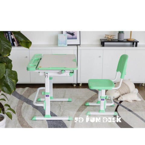 Fun Desk Disa Green BIURKO+KRZESŁO regulowane zieone Fun Desk Disa Green BIURKO+KRZESŁO regulowane zieone