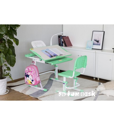 Fun Desk Disa Green BIURKO+KRZESŁO regulowane zieone Fun Desk Disa Green BIURKO+KRZESŁO regulowane zieone
