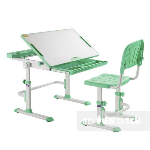 Fun Desk Disa Green BIURKO+KRZESŁO regulowane zieone Fun Desk Disa Green BIURKO+KRZESŁO regulowane zieone