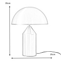 King Home Lampa biurkowa stołowa nocna FUNGO złota - mosiądz metalowa 2xG9 King Home Lampa biurkowa stołowa nocna FUNGO złota - mosiądz metalowa 2xG9