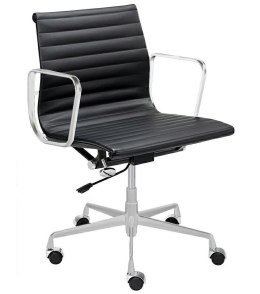Fotel biurowy BODY PRESTIGE PLUS chrom - skóra naturalna, aluminium