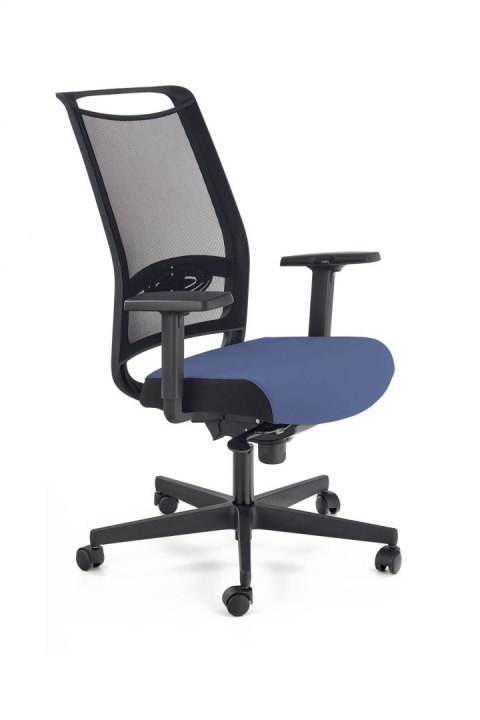 Halmar GULIETTA fotel gabinetowy, oparcie - siatka, siedzisko - czarny / niebieski - ERF6026