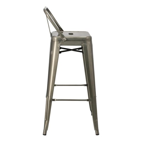 D2.DESIGN Hoker Krzesło barowe Paris Back Short 76cm metaliczny insp. Tolix z oparciem i podnóżkiem można sztaplować D2.DESIGN Hoker Krzesło barowe Paris Back Short 76cm metaliczny insp. Tolix z oparciem i podnóżkiem można sztaplować