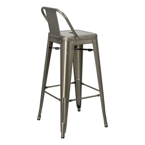 D2.DESIGN Hoker Krzesło barowe Paris Back Short 76cm metaliczny insp. Tolix z oparciem i podnóżkiem można sztaplować D2.DESIGN Hoker Krzesło barowe Paris Back Short 76cm metaliczny insp. Tolix z oparciem i podnóżkiem można sztaplować