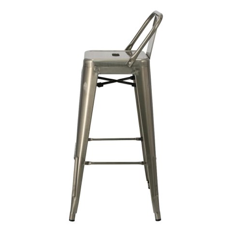 D2.DESIGN Hoker Krzesło barowe Paris Back Short 76cm metaliczny insp. Tolix z oparciem i podnóżkiem można sztaplować D2.DESIGN Hoker Krzesło barowe Paris Back Short 76cm metaliczny insp. Tolix z oparciem i podnóżkiem można sztaplować