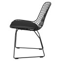 KRZESŁO Harry D2.DESIGN METAL malowany proszkowo CZARNE / miękka CZARNA PODUSZKA na siedzisku do domu i do lokalu KRZESŁO Harry D2.DESIGN METAL malowany proszkowo CZARNE / miękka CZARNA PODUSZKA na siedzisku do domu i do lokalu