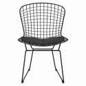 KRZESŁO Harry D2.DESIGN METAL malowany proszkowo CZARNE / miękka CZARNA PODUSZKA na siedzisku do domu i do lokalu KRZESŁO Harry D2.DESIGN METAL malowany proszkowo CZARNE / miękka CZARNA PODUSZKA na siedzisku do domu i do lokalu