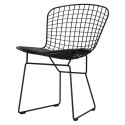 KRZESŁO Harry D2.DESIGN METAL malowany proszkowo CZARNE / miękka CZARNA PODUSZKA na siedzisku do domu i do lokalu KRZESŁO Harry D2.DESIGN METAL malowany proszkowo CZARNE / miękka CZARNA PODUSZKA na siedzisku do domu i do lokalu