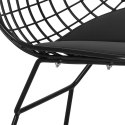 KRZESŁO Harry D2.DESIGN METAL malowany proszkowo CZARNE / miękka CZARNA PODUSZKA na siedzisku do domu i do lokalu KRZESŁO Harry D2.DESIGN METAL malowany proszkowo CZARNE / miękka CZARNA PODUSZKA na siedzisku do domu i do lokalu