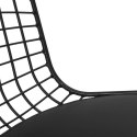KRZESŁO Harry D2.DESIGN METAL malowany proszkowo CZARNE / miękka CZARNA PODUSZKA na siedzisku do domu i do lokalu KRZESŁO Harry D2.DESIGN METAL malowany proszkowo CZARNE / miękka CZARNA PODUSZKA na siedzisku do domu i do lokalu