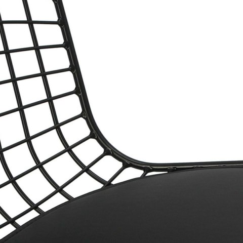 KRZESŁO Harry D2.DESIGN METAL malowany proszkowo CZARNE / miękka CZARNA PODUSZKA na siedzisku do domu i do lokalu KRZESŁO Harry D2.DESIGN METAL malowany proszkowo CZARNE / miękka CZARNA PODUSZKA na siedzisku do domu i do lokalu