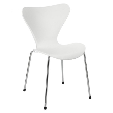 D2.DESIGN Krzesło Martinus białe tworzywo PP nogi metal chromowany do recepcji jadalni restauracji kuchni D2.DESIGN Krzesło Martinus białe tworzywo PP nogi metal chromowany do recepcji jadalni restauracji kuchni