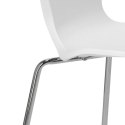 D2.DESIGN Krzesło Martinus białe tworzywo PP nogi metal chromowany do recepcji jadalni restauracji kuchni D2.DESIGN Krzesło Martinus białe tworzywo PP nogi metal chromowany do recepcji jadalni restauracji kuchni