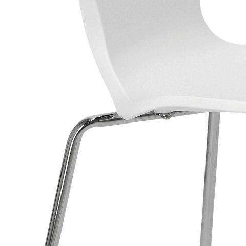 D2.DESIGN Krzesło Martinus białe tworzywo PP nogi metal chromowany do recepcji jadalni restauracji kuchni D2.DESIGN Krzesło Martinus białe tworzywo PP nogi metal chromowany do recepcji jadalni restauracji kuchni