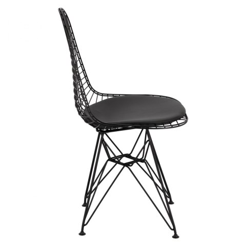 D2.DESIGN Krzesło Net czarne /czarna poj. poduszka D2.DESIGN Krzesło Net czarne /czarna poj. poduszka