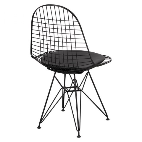 D2.DESIGN Krzesło Net czarne /czarna poj. poduszka D2.DESIGN Krzesło Net czarne /czarna poj. poduszka