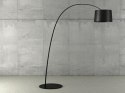 King Home Lampa podłogowa CLEO czarna - włókno szklane, podstawa metal klosz aluminium przesłony mleczny akryl E27 King Home Lampa podłogowa CLEO czarna - włókno szklane, podstawa metal klosz aluminium przesłony mleczny akryl E27