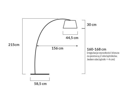 King Home Lampa podłogowa CLEO czarna - włókno szklane, podstawa metal klosz aluminium przesłony mleczny akryl E27 King Home Lampa podłogowa CLEO czarna - włókno szklane, podstawa metal klosz aluminium przesłony mleczny akryl E27