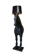 King Home Lampa podłogowa KOŃ HORSE STAND S czarna - włókno szklane