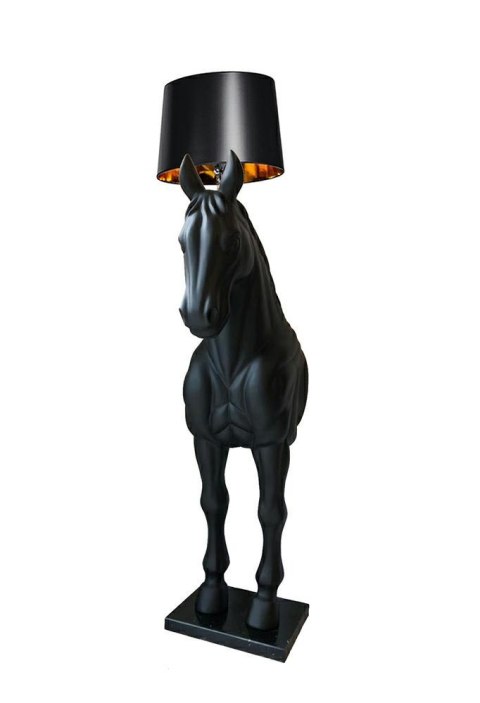 King Home Lampa podłogowa KOŃ HORSE STAND S czarna - włókno szklane King Home Lampa podłogowa KOŃ HORSE STAND S czarna - włókno szklane