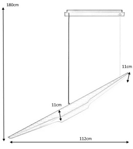 Lampa wisząca FENIX czarno - złota - aluminium