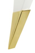 King Home Lampa wisząca LORO 2 UP LED złota metal satynowy klosze w kształcie ptaków białe tworzywo PP