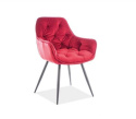 SIGNAL KRZESŁO CHERRY VELVET CZARNY STELAŻ/BORDO BLUVEL 59 SIGNAL KRZESŁO CHERRY VELVET CZARNY STELAŻ/BORDO BLUVEL 59