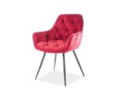 SIGNAL KRZESŁO CHERRY VELVET CZARNY STELAŻ/BORDO BLUVEL 59 SIGNAL KRZESŁO CHERRY VELVET CZARNY STELAŻ/BORDO BLUVEL 59
