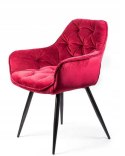 SIGNAL KRZESŁO CHERRY VELVET CZARNY STELAŻ/BORDO BLUVEL 59 SIGNAL KRZESŁO CHERRY VELVET CZARNY STELAŻ/BORDO BLUVEL 59