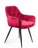 SIGNAL KRZESŁO CHERRY VELVET CZARNY STELAŻ/BORDO BLUVEL 59 SIGNAL KRZESŁO CHERRY VELVET CZARNY STELAŻ/BORDO BLUVEL 59