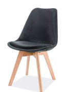 SIGNAL KRZESŁO DIOR VELVET DĄB/CZARNY TAP.105 SIGNAL KRZESŁO DIOR VELVET DĄB/CZARNY TAP.105