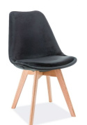 SIGNAL KRZESŁO DIOR VELVET DĄB/CZARNY TAP.105 SIGNAL KRZESŁO DIOR VELVET DĄB/CZARNY TAP.105