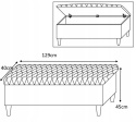 SKRZYNIA/ ŁAWKA OTWIERANA AZURRO SIGNAL TAPICERKA TKANINA VELVET KOLOR ZIELONY / NOGI DREWNO DĄB TAPICERKA BLUVEL 78 129x40