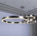King Home Lampa wisząca RING 80 srebrna - LED stal polerowana na wysoki połysk osłona klosza tworzywo mleczny King Home Lampa wisząca RING 80 srebrna - LED stal polerowana na wysoki połysk osłona klosza tworzywo mleczny