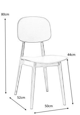 MODESTO nowoczesne krzesło ANDY czarne - polipropylen