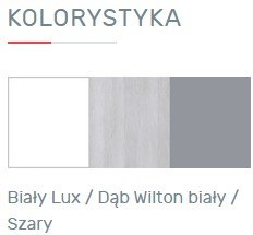 PÓŁKA WISZĄCA MEBLE MŁODZIEŻOWE COMO System CM10 Meblar - Biały Lux / Dąb Wilton biały / Szary PŁYTA LAMINOWANA OBRZEŻA ABS PÓŁKA WISZĄCA MEBLE MŁODZIEŻOWE COMO System CM10 Meblar - Biały Lux / Dąb Wilton biały / Szary PŁYTA LAMINOWANA OBRZEŻA ABS