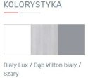 PÓŁKA WISZĄCA MEBLE MŁODZIEŻOWE COMO System CM11 Meblar - Biały Lux / Dąb Wilton biały / Szary PŁYTA LAMINOWANA OBRZEŻA ABS