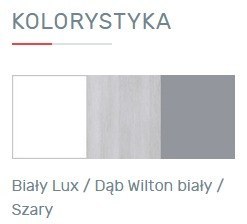 SZAFA NAROŻNA DWUDRZWIOWA PÓŁKI DRĄŻKI - Biały Lux / Dąb Wilton biały / Szary Meblar COMO System CM2 PŁYTA LAMINOWANA SZAFA NAROŻNA DWUDRZWIOWA PÓŁKI DRĄŻKI - Biały Lux / Dąb Wilton biały / Szary Meblar COMO System CM2 PŁYTA LAMINOWANA
