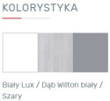 SZAFA JEDNODRZWIOWA Z SZUFLADAMI REGAŁ MŁODZIEŻOWY COMO System CM4 Meblar Biały Lux /Dąb Wilton biały /Szary LAMINAT OBRZEŻA ABS SZAFA JEDNODRZWIOWA Z SZUFLADAMI REGAŁ MŁODZIEŻOWY COMO System CM4 Meblar Biały Lux /Dąb Wilton biały /Szary LAMINAT OBRZEŻA ABS