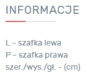 SZAFA JEDNODRZWIOWA Z SZUFLADAMI REGAŁ MŁODZIEŻOWY COMO System CM4 Meblar Biały Lux /Dąb Wilton biały /Szary LAMINAT OBRZEŻA ABS