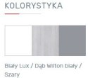 REGAŁ Z SZUFLADĄ MEBLE MŁODZIEŻOWE COMO System CM5 Meblar - Biały Lux / Dąb Wilton biały / Szary PŁYTA LAMINOWANA OBRZEŻA ABS REGAŁ Z SZUFLADĄ MEBLE MŁODZIEŻOWE COMO System CM5 Meblar - Biały Lux / Dąb Wilton biały / Szary PŁYTA LAMINOWANA OBRZEŻA ABS