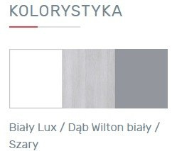 REGAŁ Z SZUFLADĄ MEBLE MŁODZIEŻOWE COMO System CM5 Meblar - Biały Lux / Dąb Wilton biały / Szary PŁYTA LAMINOWANA OBRZEŻA ABS REGAŁ Z SZUFLADĄ MEBLE MŁODZIEŻOWE COMO System CM5 Meblar - Biały Lux / Dąb Wilton biały / Szary PŁYTA LAMINOWANA OBRZEŻA ABS