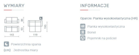 KANAPA ROZKŁADANA SOFA CLASIC II Meblar - KREMOWA TAPICERKA TKANINA Z POJEMNIKIEM NA POŚCIEL FUNKCJA SPANIA DO SALONU KANAPA ROZKŁADANA SOFA CLASIC II Meblar - KREMOWA TAPICERKA TKANINA Z POJEMNIKIEM NA POŚCIEL FUNKCJA SPANIA DO SALONU