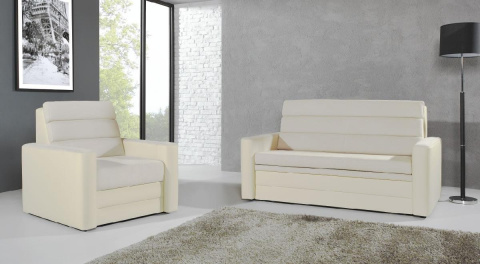 KANAPA Z FUNKCJĄ SPANIA SOFA ROZKŁADANA COCO Meblar - TAPICERKA TKANINA KREMOWA Z POJEMNIKIEM NA POŚCIEL DO SALONU DO POKOJU KANAPA Z FUNKCJĄ SPANIA SOFA ROZKŁADANA COCO Meblar - TAPICERKA TKANINA KREMOWA Z POJEMNIKIEM NA POŚCIEL DO SALONU DO POKOJU