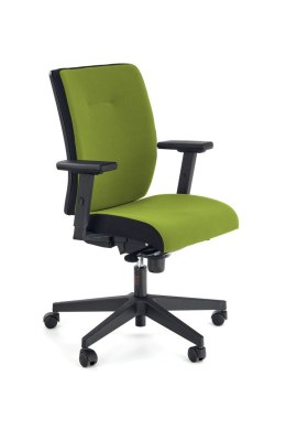 Halmar POP fotel pracowniczy, kolor: pasek boczny - czarny RN60999, front - zielony M38