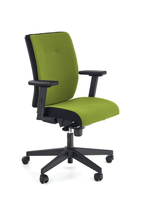 Halmar POP fotel pracowniczy, kolor: pasek boczny - czarny RN60999, front - zielony M38 Halmar POP fotel pracowniczy, kolor: pasek boczny - czarny RN60999, front - zielony M38