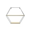 Intesi minimalistyczna Półka Heksagon metalowa rama czarny półki MDF jasny dąb wkomponuje się we wnętrze każdego rodzaju Intesi minimalistyczna Półka Heksagon metalowa rama czarny półki MDF jasny dąb wkomponuje się we wnętrze każdego rodzaju