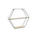 Intesi minimalistyczna Półka Heksagon metalowa rama czarny półki MDF jasny dąb wkomponuje się we wnętrze każdego rodzaju Intesi minimalistyczna Półka Heksagon metalowa rama czarny półki MDF jasny dąb wkomponuje się we wnętrze każdego rodzaju
